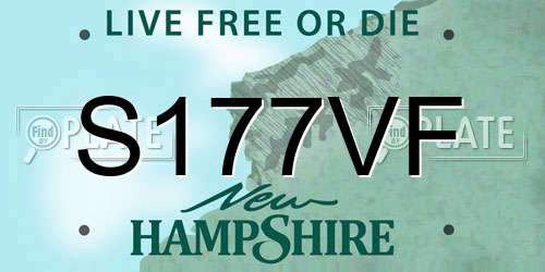 S177VF New Hampshire License Plate