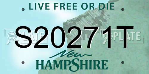 S20271T New Hampshire License Plate