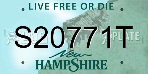 S20771T New Hampshire License Plate