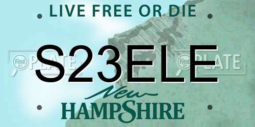 S23ELE New Hampshire License Plate