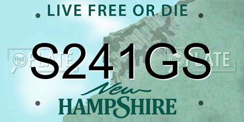 S241GS New Hampshire License Plate