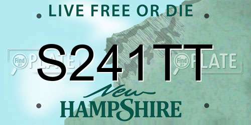 S241TT New Hampshire License Plate