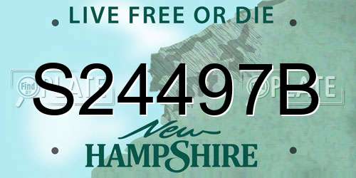 S24497B New Hampshire License Plate