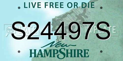 S24497S New Hampshire License Plate