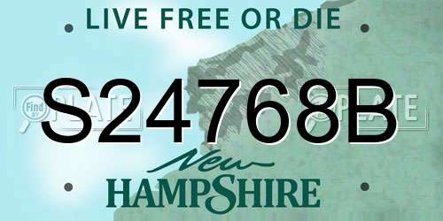 S24768B New Hampshire License Plate