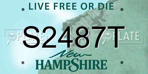 S2487T New Hampshire License Plate