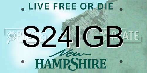 S24IGB New Hampshire License Plate