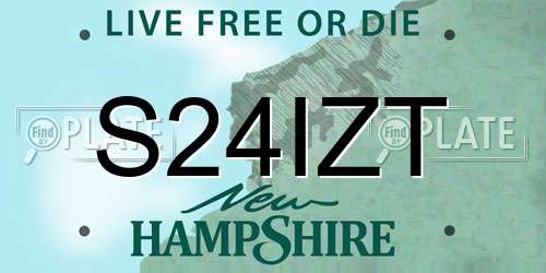 S24IZT New Hampshire License Plate