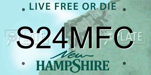 S24MFC New Hampshire License Plate