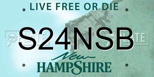 S24NSB New Hampshire License Plate