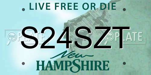 S24SZT New Hampshire License Plate