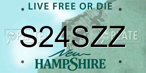 S24SZZ New Hampshire License Plate