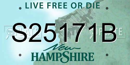 S25171B New Hampshire License Plate