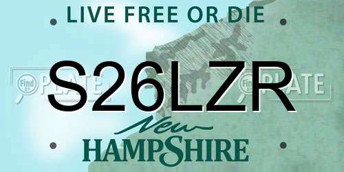 S26LZR New Hampshire License Plate