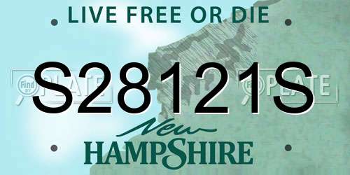 S28121S New Hampshire License Plate