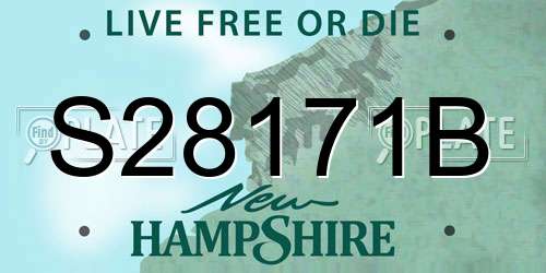 S28171B New Hampshire License Plate