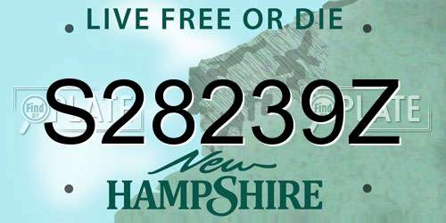 S28239Z New Hampshire License Plate