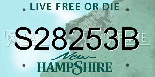 S28253B New Hampshire License Plate