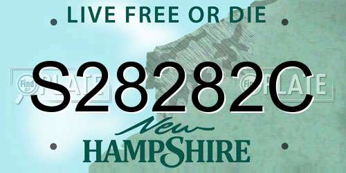 S28282C New Hampshire License Plate