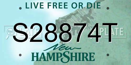 S28874T New Hampshire License Plate