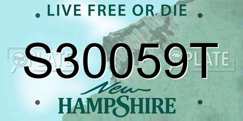S30059T New Hampshire License Plate
