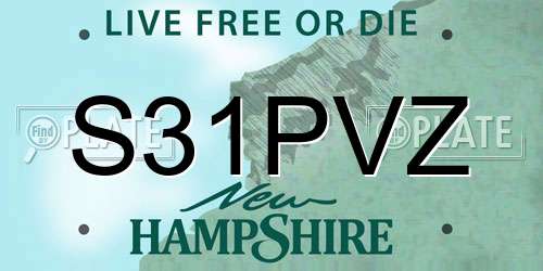 S31PVZ New Hampshire License Plate