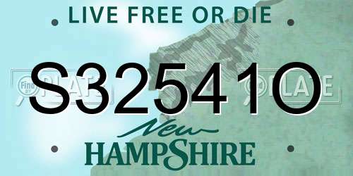 S32541O New Hampshire License Plate