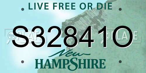 S32841O New Hampshire License Plate