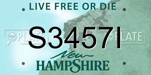 S3457I New Hampshire License Plate