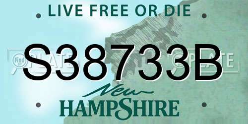 S38733B New Hampshire License Plate