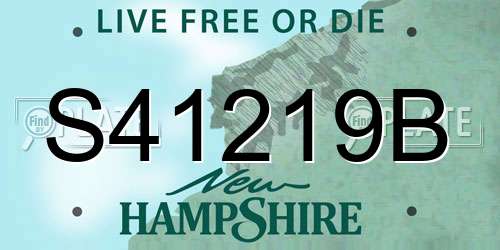 S41219B New Hampshire License Plate