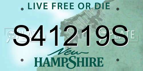 S41219S New Hampshire License Plate