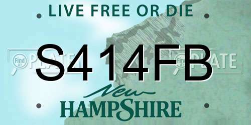 S414FB New Hampshire License Plate