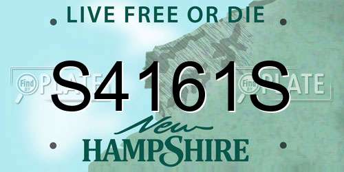 S4161S New Hampshire License Plate