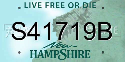 S41719B New Hampshire License Plate