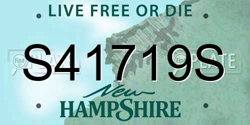 S41719S New Hampshire License Plate