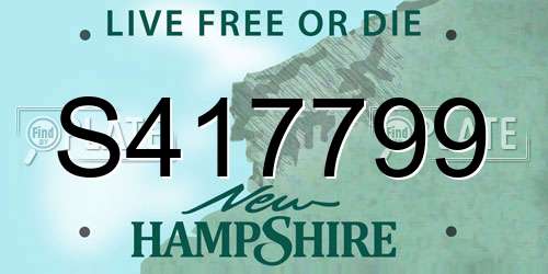 S417799 New Hampshire License Plate