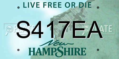 S417EA New Hampshire License Plate