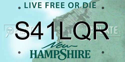 S41LQR New Hampshire License Plate