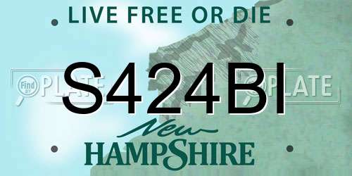 S424BI New Hampshire License Plate