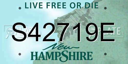 S42719E New Hampshire License Plate