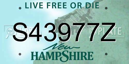 S43977Z New Hampshire License Plate