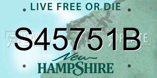 S45751B New Hampshire License Plate