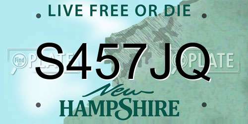 S457JQ New Hampshire License Plate