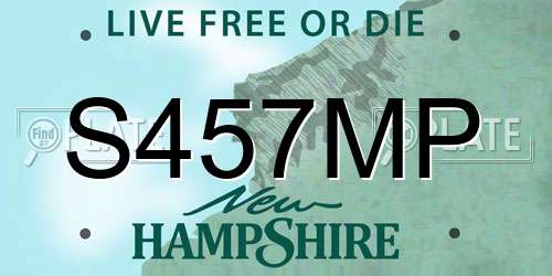 S457MP New Hampshire License Plate