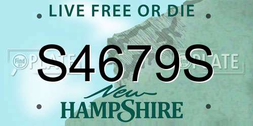S4679S New Hampshire License Plate