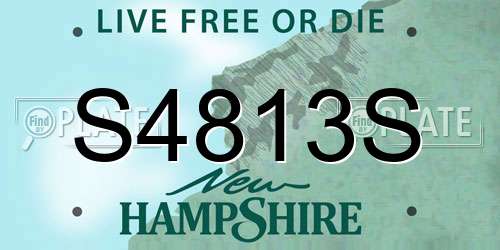 S4813S New Hampshire License Plate