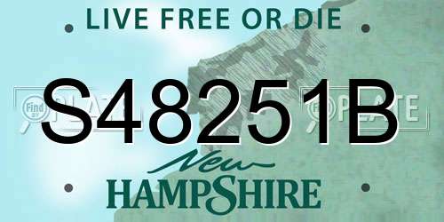 S48251B New Hampshire License Plate