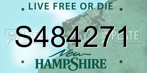 S484271 New Hampshire License Plate