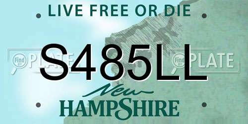 S485LL New Hampshire License Plate